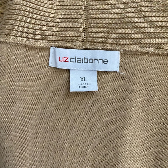 Liz Claiborne Gold Women's Open Cardigan - Picture 4 of 7